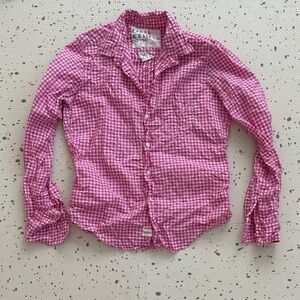 💘 FRANK & EILEEN - CHECKERED SHIRT BARRY MULTI PINK CHECK SIGNATURE CRINKLE